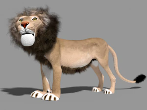 le&atilde;o dos desenhos animados Modelo 3D