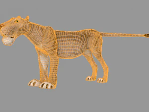 le&atilde;o dos desenhos animados Modelo 3D