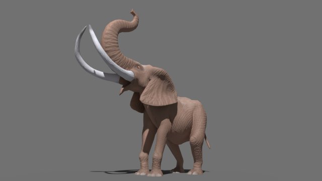 cartoon elephant 3D-Modell .c4d .max .obj .3ds .fbx .stl .blend 