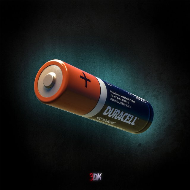 battery lr6 3D Модель .c4d .max .obj .3ds .fbx .stl .blend 