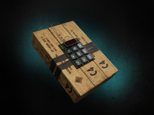 bombe c4 timer variable 3D Model
