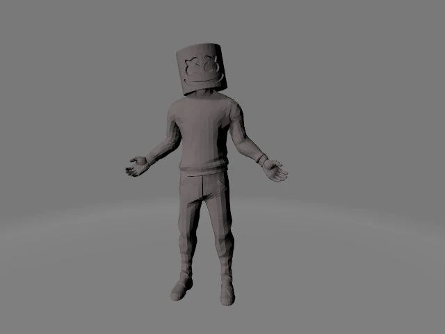 marshmello 3D Print Model .c4d .max .obj .3ds .fbx .stl .blend 