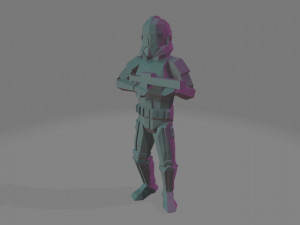 clone low poly Model Cetak 3D