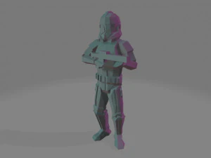 clonar baixo poli Modelo de Impressão 3D