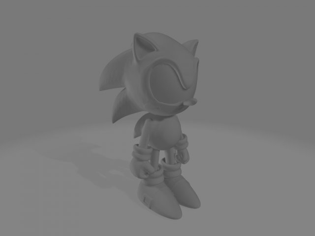 sonic 3D Baskı Modeli .c4d .max .obj .3ds .fbx .stl .blend 