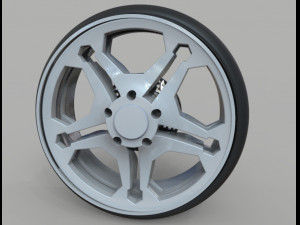 3d tyre and rim 3D 模型