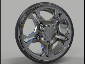 3d tyre and rim Modèle 3D