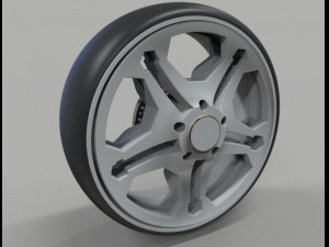 3d tyre and rim Modèle 3D