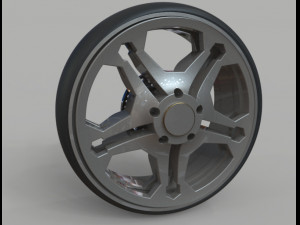 3d tyre and rim Modèle 3D