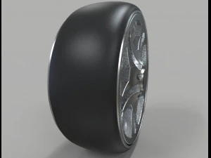 car rim and tyre 3D Model