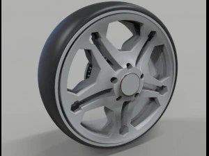 car rim and tyre 3D Model