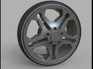 car rim and tyre 3D Model
