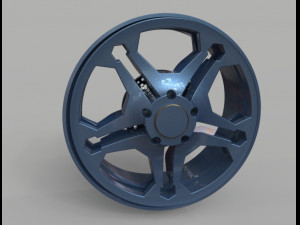 car rim and tyre Modello 3D