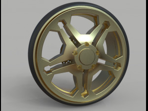 car rim and tyre Modello 3D