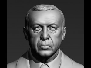 recep tayyip erdogan 3D-Druckmodell
