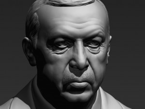recep tayyip erdogan 3D-Druckmodell