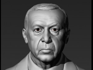recep tayyip erdogan 3D-Druckmodell