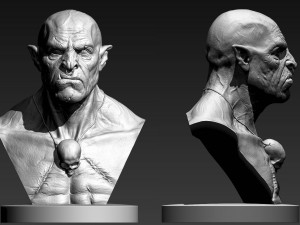 orc - uruk bust 3d print model 3D Принт Модель