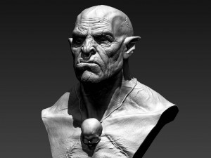 orc - uruk bust 3d print model 3D Принт Модель