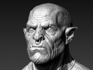 orc - uruk bust 3d print model 3D Принт Модель