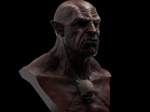 orc - uruk bust 3d print model 3D Принт Модель