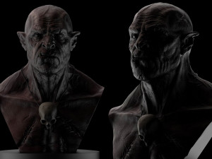 orc - uruk bust 3d print model 3D Print Model