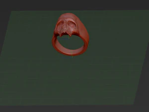 骷髅戒指 3D 打印模型