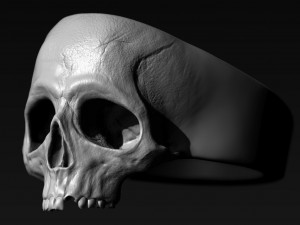 skull ring 3D-printmodel