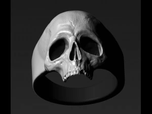 骷髅戒指 3D 打印模型
