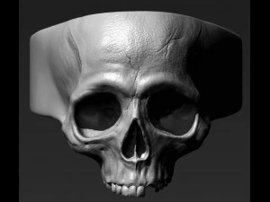 骷髅戒指 3D 打印模型