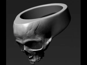 骷髅戒指 3D 打印模型
