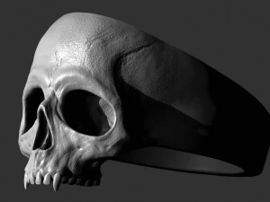 vampire skull ring 3D Print Model