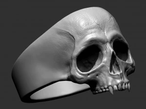 vampire skull ring 3D Print Model