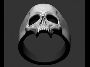 vampire skull ring 3D Print Model