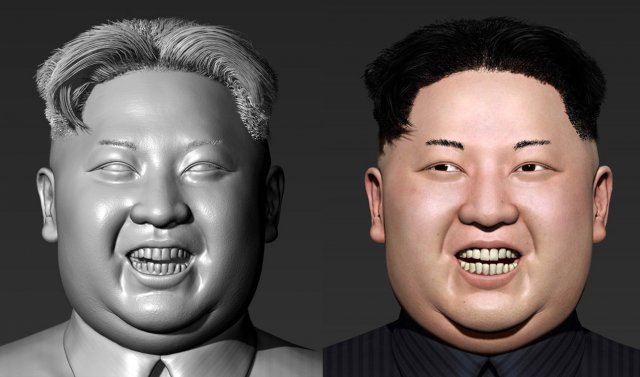 kim jong-un 3D-Modell .c4d .max .obj .3ds .fbx .stl .blend 