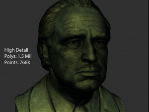 vito corleone - the godfather - marlon brando Modèles 3D en vedette