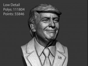 donald trump bust 3D Print Model
