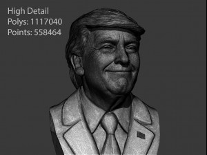 donald trump bust 3D Print Model