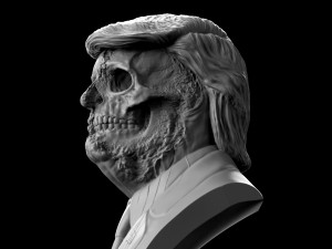 donald trump skull bust Modelo de Impressão 3D
