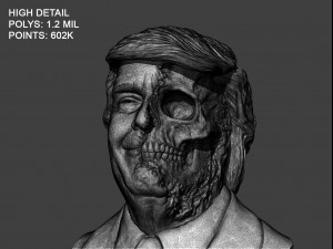 donald trump skull bust Modelo de Impressão 3D