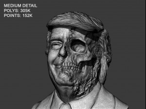 donald trump skull bust Modelo de Impressão 3D