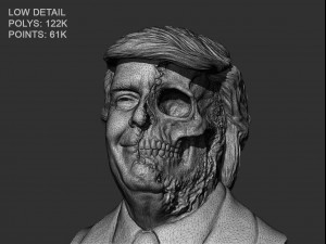 donald trump skull bust Modelo de Impressão 3D