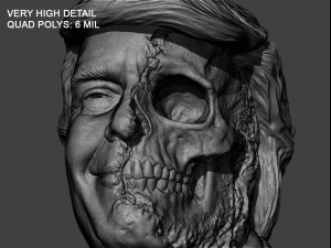 donald trump skull bust Modelo de Impressão 3D