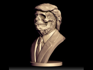 donald trump skull bust Modelo de Impressão 3D