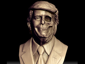 donald trump skull bust Modelo de Impressão 3D