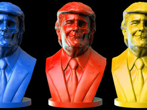 donald trump skull bust Modelo de Impressão 3D