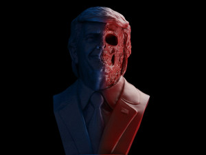 donald trump skull bust Modelo de Impressão 3D