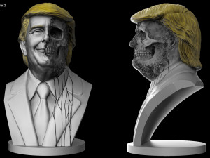 donald trump skull bust Modelo de Impressão 3D