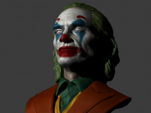 joker - joaquin phoenix bust 3D Print Model