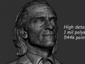 joker - joaquin phoenix bust 3D Print Model